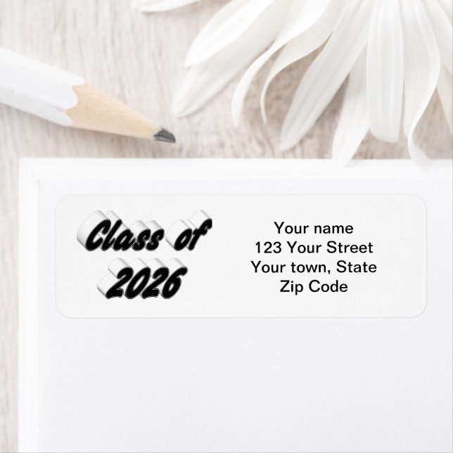 Class of 206 black typography graduation (Insitu)