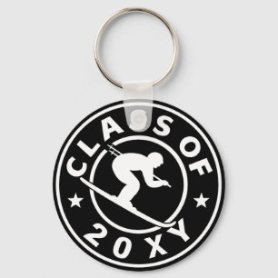Class of 20?? Skiing Keychain
