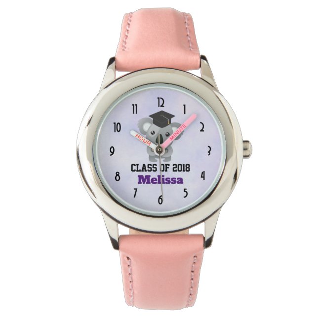 Class of 20xx Cute Koala Bear in Graduation Cap Watch (Front)