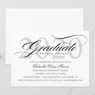 Class of 20XX Elegant Graduate Graduation Party Invitation
