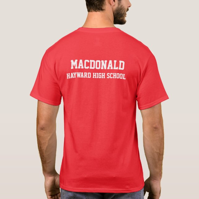 Class of 20XX High School - Personalized T-Shirt (Back)