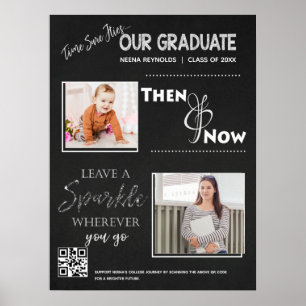 Class of 20XX Keepsake Then and Now Graduation Poster