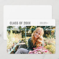 Class of 20XX Modern Minimalist Photo Graduation