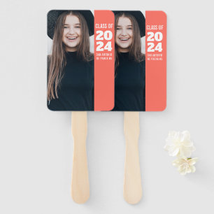 Class of 20XX Photo Graduation Announcement Hand Fan