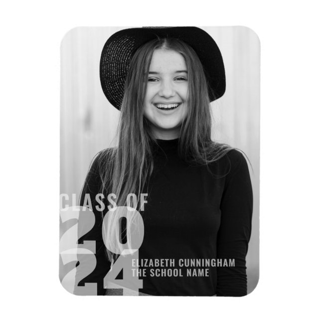 Class of 20XX | Photo Graduation Announcement Magnet (Vertical)