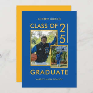 Class Of 25 Photos Blue Graduation & Open House Announcement