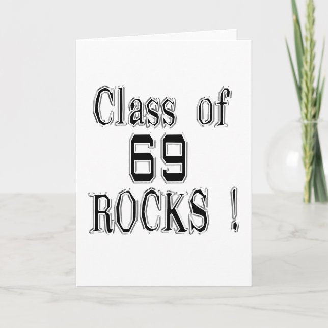 Class of '69 Rocks! Greeting Card (Front)