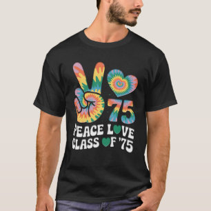 Class Of 75 1975 50th Class Reunion Tie Dye Gradua T-Shirt