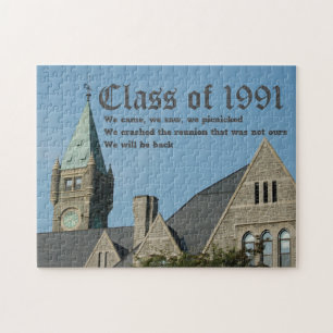 Class of 91 Rooftops of Bryn Mawr Taylor Hall Jigsaw Puzzle