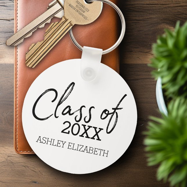 Class of ADD YEAR Graduation Party Keychain (Personalized Keychain - Graduation Party Favor)