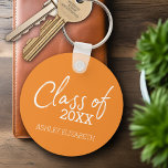 Class of ADD YOUR YEAR Graduation Party Keychain<br><div class="desc">A modern and trendy design for any graduate. Add any year to personalize this elegant and modern script. This can be used for any graduate - high school,  college,  grad school,  med school or even trade school.</div>