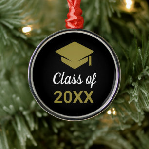 Class Of Any Year Congrats Grad Graduation Cap Metal Ornament