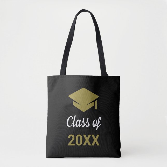 Class Of Any Year Congrats Grad Graduation Cap Tote Bag (Front)