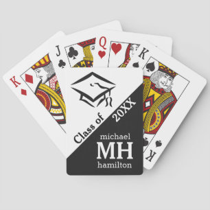 CLASS OF (any year) custom monogram playing cards
