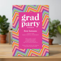 Class of Any Year Graduation Party pink colourful
