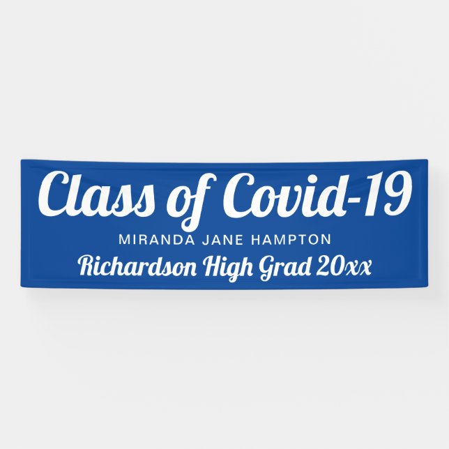 Class of Covid-19 Custom Colour Graduation Banner (Horizontal)