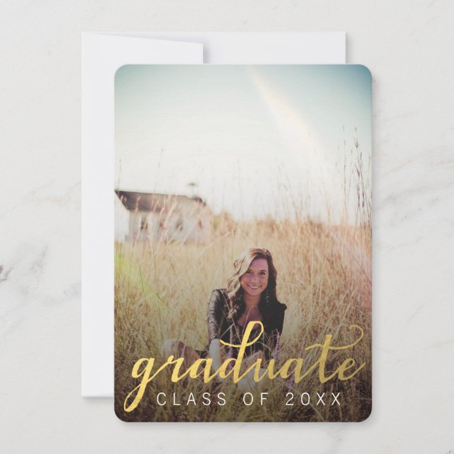 CLASS OF GRAD GRADUATION PHOTO INVITE (Front)
