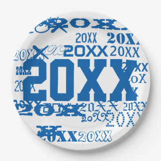 Class Of Grad Pattern Graduation Year Template Paper Plate