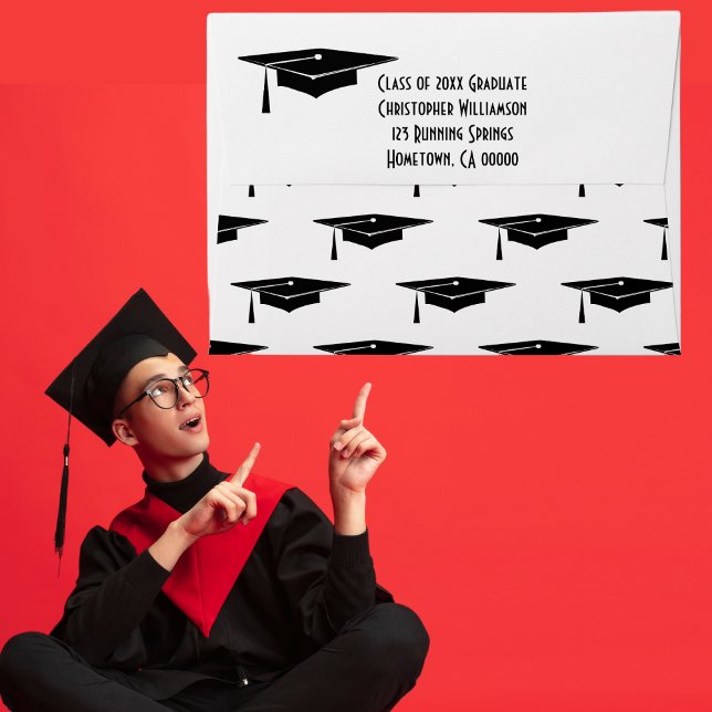 Class of Graduate Graduation Photo Thank You Envelopes (Graduation Themed Envelopes for save the dates,announcement, invitations and thank you cards.  )