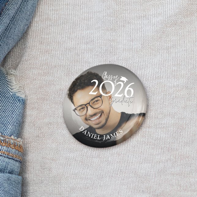 Class Of Graduate Photo Graduation 1 Inch Round Button (Creator Uploaded)