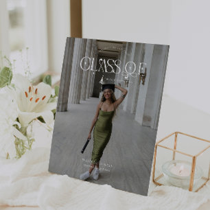 Class Of Graduation Keepsake Photo Pedestal Sign