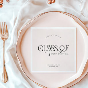 Class Of   Modern Personalized Graduation Party Napkin