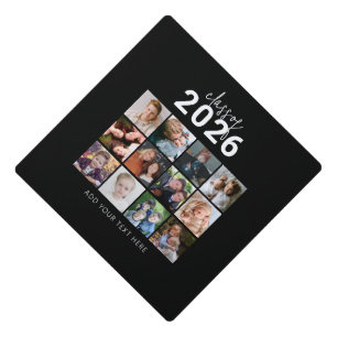 Class Of   Photo Collage Graduation Cap Topper