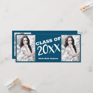 CLASS OF Photo Graduation Grad Party Celebration Invitation