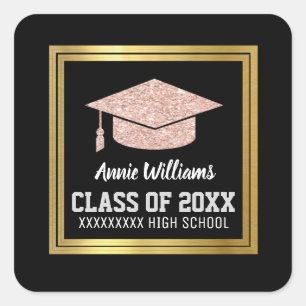 class of / school graduation sticker for a girl