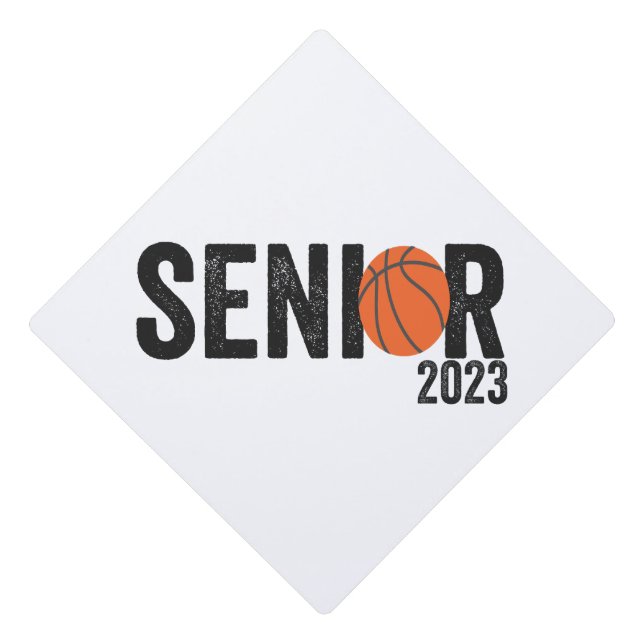 Class of Senior 2023 Basketball Graduation Gift   Graduation Cap Topper (Front)