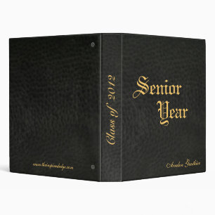 "Class Of " Senior Graduation Faux Leather Binder