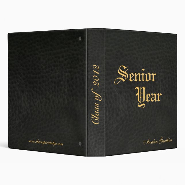 "Class Of " Senior Graduation Faux Leather Binder (Background)
