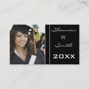Class of  Senior Graduation Resume Calling Card
