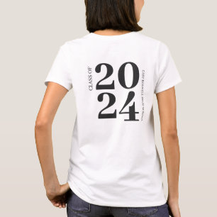Class Of Simple Black and White Graduation  T-Shirt