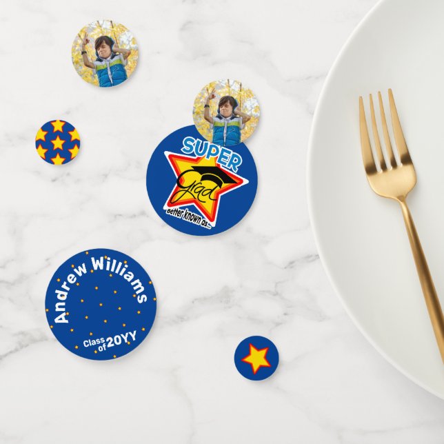 Class of-Super Grad-Editable Photo,Colour,Text Confetti (Group)