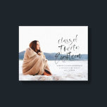 class of twenty eighteen graduate photo canvas print<br><div class="desc">Watercolor effect calligraphy class of twenty eighteen photo canvas print. The perfect graduation gift. Part of a collection.</div>