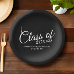 Class of with Custom Year and High School Paper Plate<br><div class="desc">A perfect reunion or graduation memento for you and all of your classmates.</div>