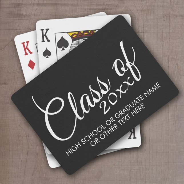 Class of with Custom Year and High School Playing Cards (Graduation Playing Cards - Favors for a grad party or a fun class gift)