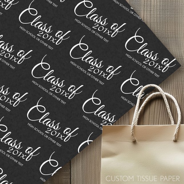 Class of with Custom Year and High School Tissue Paper (Custom Tissue Paper)