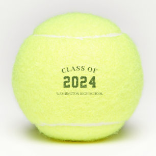 Class of with School Name Green Tennis Balls