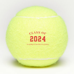 Class of with School Name Red Tennis Balls