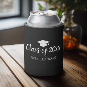 Class of Year and Name - Black Can Change Colour Can Cooler