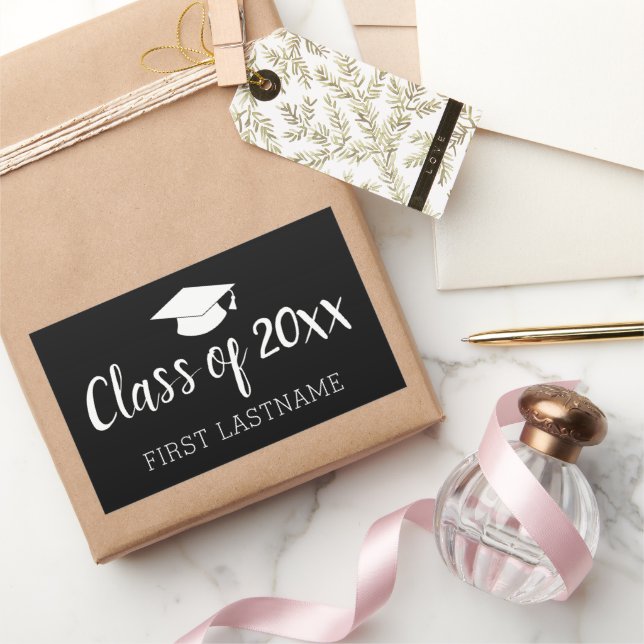 Class of Year and Name - Black Can Change Colour Sticker (Gifting)