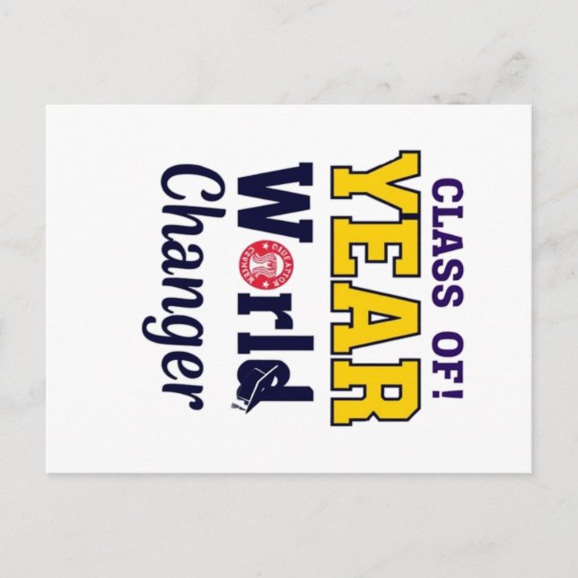 Class of year Future Changer Graduation  Postcard (Front)