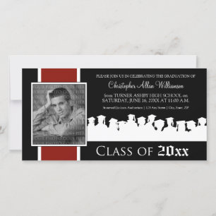 Class of [YEAR] Graduation Announcement: cranberry