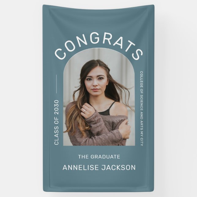 Class of year minimalist congrats graduate photo banner (Vertical)
