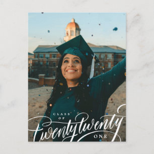 Class of Year Photo Graduation Announcement Postca Postcard