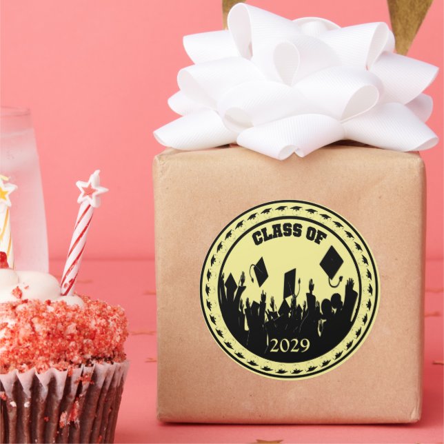 Class of  You Choose Year and Colour Classic Round Sticker (Party)