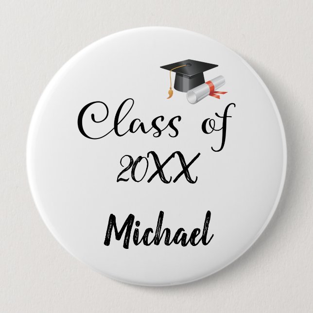 Class of Your Graduation Year Personalized Button (Front)