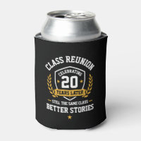 Class Reunion 20 Year Black Slim Can Cooler Favour